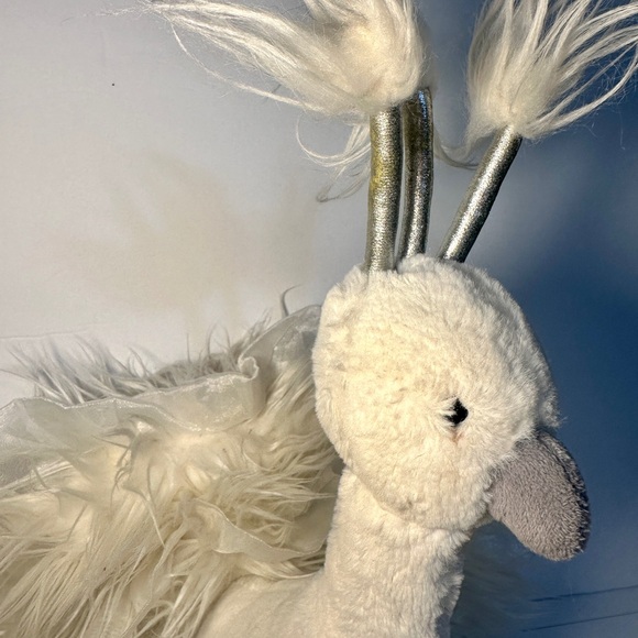 Jellycat White Peacock Lola Bird Wingaling 20” Plush Stuffed Retired - Preloved - Picture 2 of 5